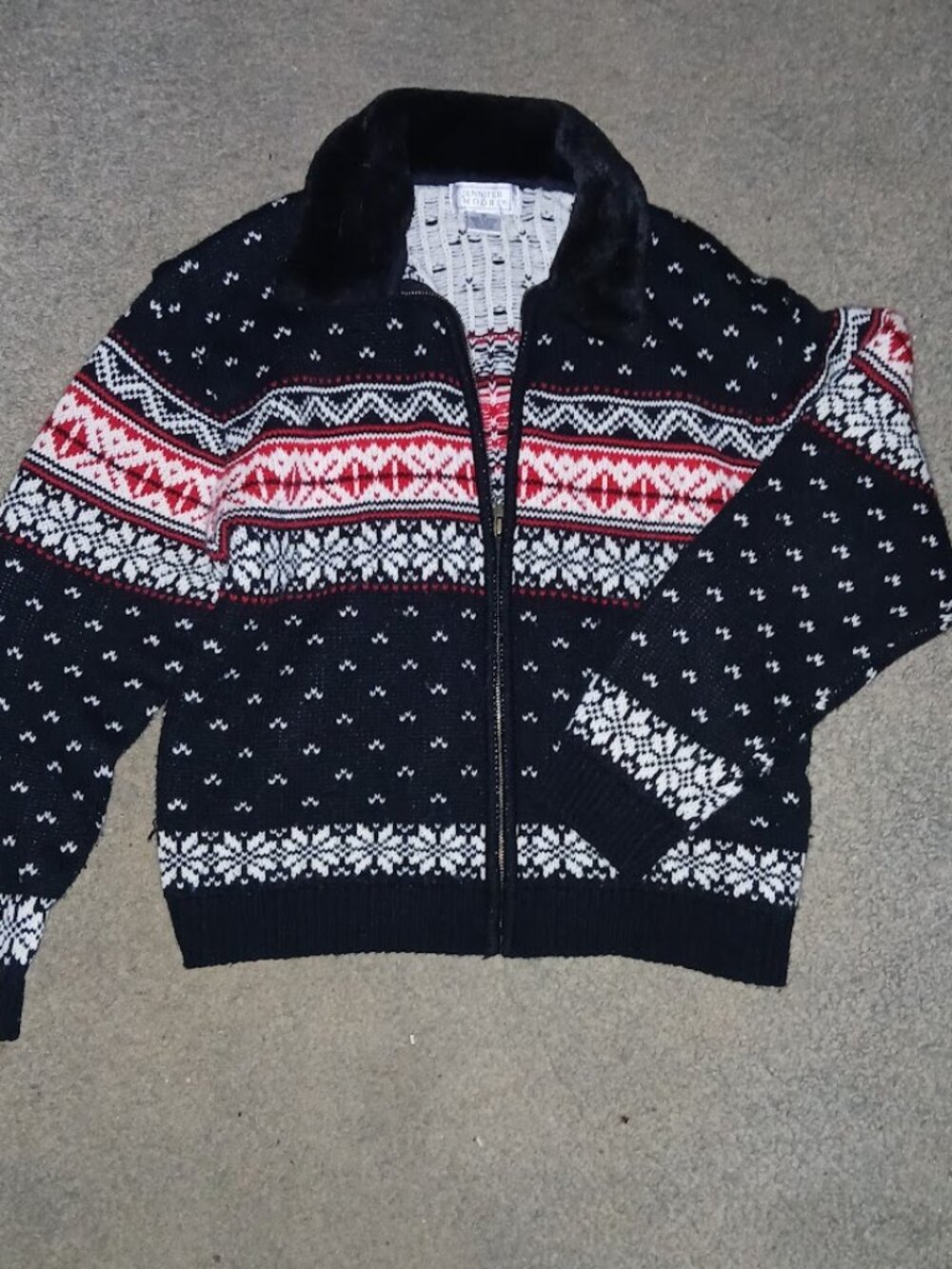 Jennifer Moore zip front sweater